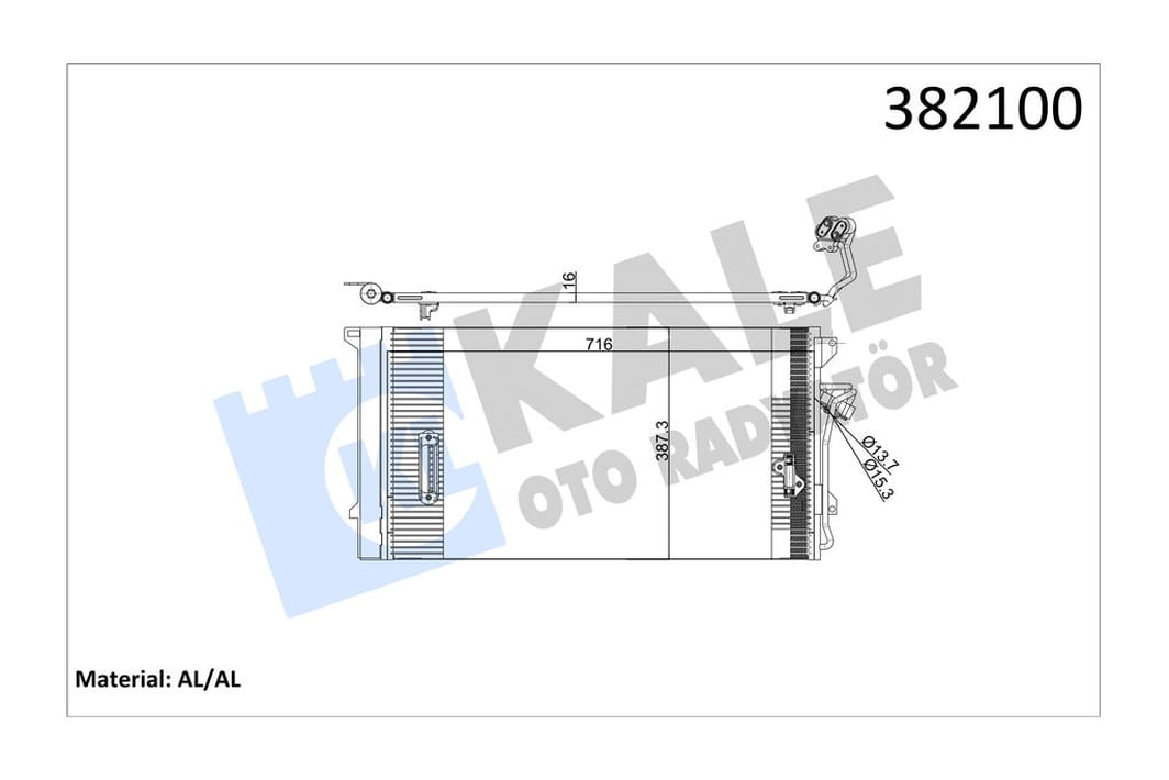 Радиатор кондиционера Audi Q7/Porsche Cayenne/VW Touareg 2.5D/6.0 02-15